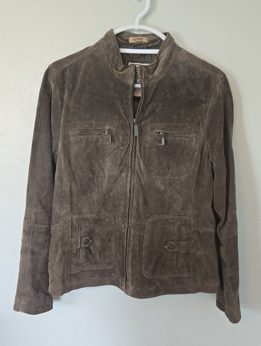 Ruff Hewn | Brown Genuine Suede Leather Jacket Size Large